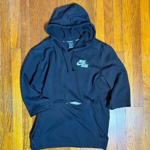 Nike Black 3/4 Baseball Pullover Hoodie Sweatshirt Mens Size Small